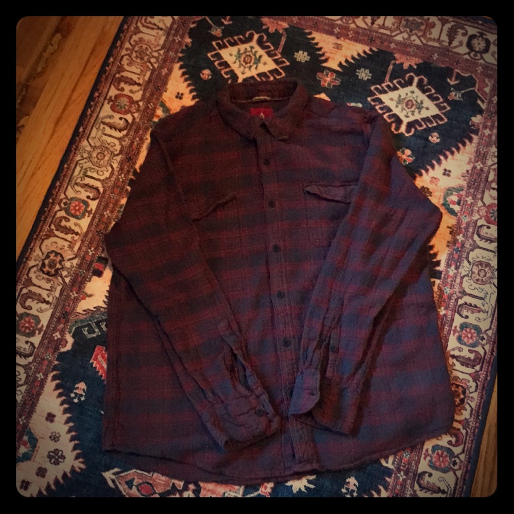 Plaid long sleeve button down